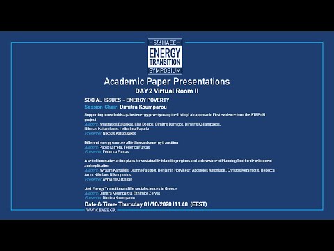 5th HAEE Energy Transition Symposium 2020 | SOCIAL ISSUES   ENERGY POVERTY