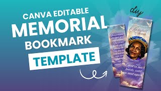 How to Customize the Memorial Bookmark Template in Canva