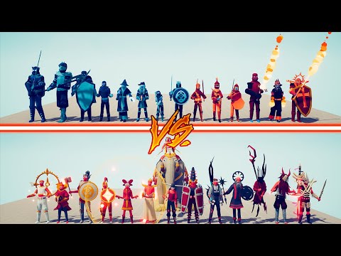 ICE TEAM + FIRE TEAM vs GOOD + EVIL TEAM - Totally Accurate Battle Simulator | TABS