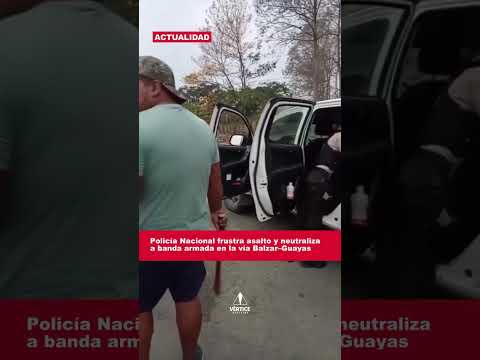 Policía actua de forma inmediata para impedir el robo a un tráiler cargado en Guayas