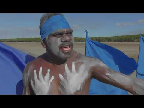 Nathan G Garawirrtja - 'Djarri Djarri' (Blue flag)