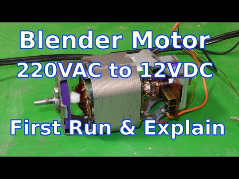 How to recovery blender Motor - 220VAC to 12VDC - First run and explain next step - sub En