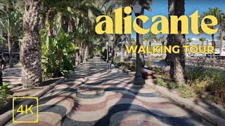 Alicante City Walk | Under the Palm Trees, Explanada de España - Relaxing 4K Str