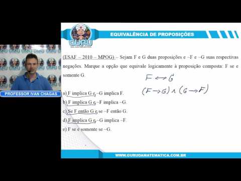 X126 - ESAF - 2010 - MPOG - EQUIVALÊNCIA DE PROPOSIÇÕES