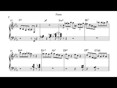 Kenny Kirkland Solo Transcription on Solar