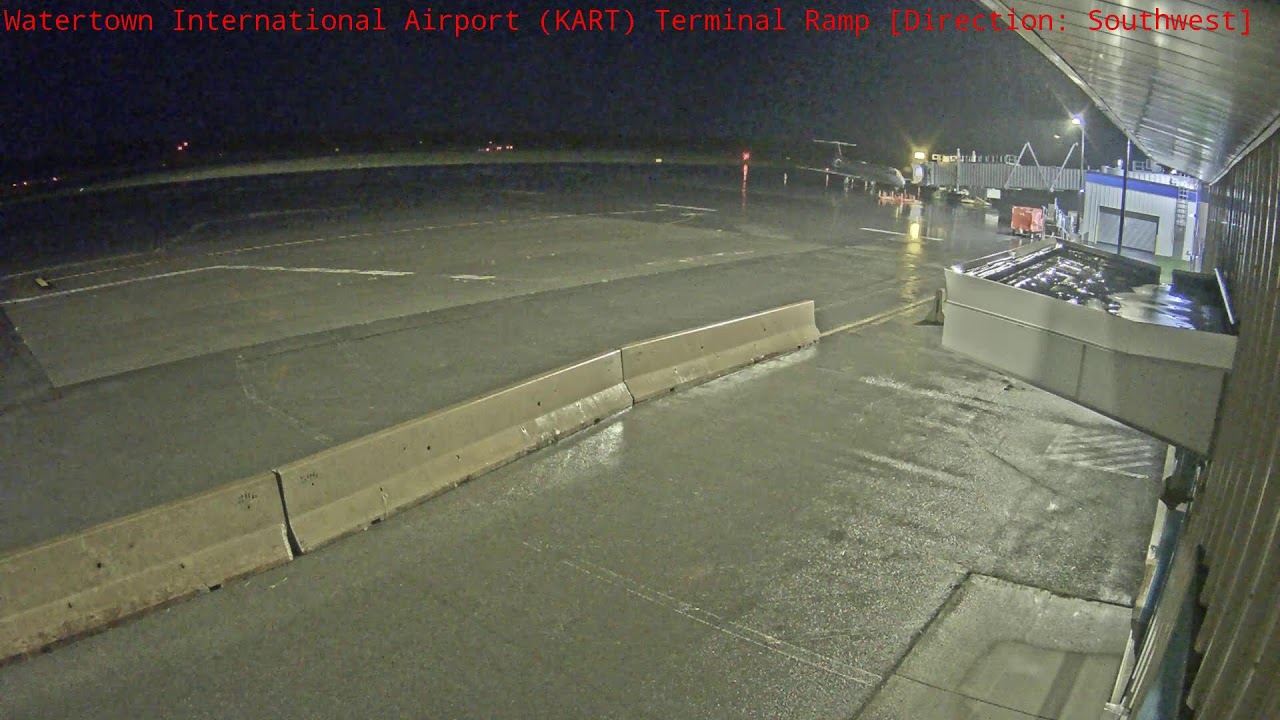 Live webcam view of Watertown International Airport Terminal Ramp
