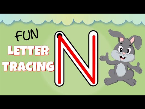 How to Write the Uppercase Letter N - Uppercase Alphabet for Kids