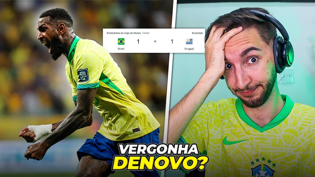 Brasil 1 x 1 Uruguai - GERSON FAZ GOLAÇO, MAS BRASIL JOGA MAL DNV!😡