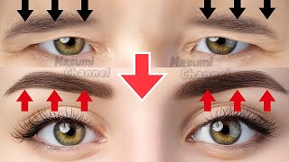 EYEBROW LIFTING MASSAGE | Fix Droopy Eyelids,  Sagging Forehead | Make Your Eyes Bigger