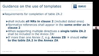 Webinar 'CEN Annex ZA - Updates related to the Table ZA.2'