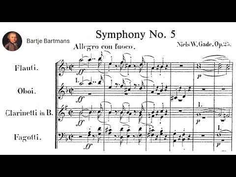Niels Gade - Symphony No. 5, Op. 25 with Piano (1852)