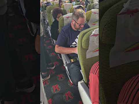 Ethiopian airlines interior economy class.