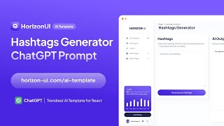 Hashtags Generator prompt - Horizon ChatGPT AI Template