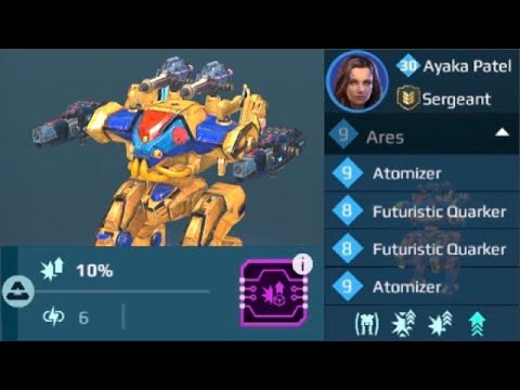 Atomizer ares with jump module and T3 modulative intensifier :D | War Robots | WR