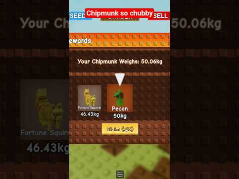 i restarted my CHUBBY CHIPMUNK #roblox #shorts #growagarden