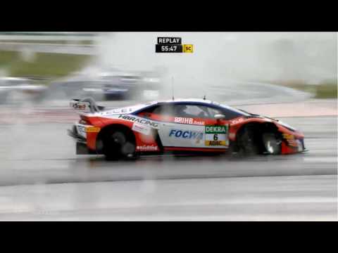 ADAC GT Masters 2016. Race 1 Hockenheimring. Kelvin Snoeks & Philip Geipel Crash