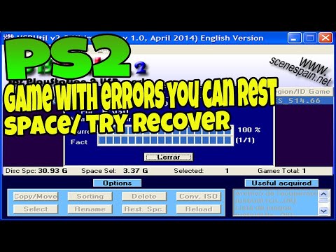 SOLVE GAME WITH ERRORS, YOU CAN: REST.SPACE/TRY RECOVER IN PS2 (PLAYSTATION 2)