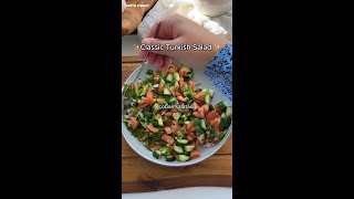 Easy classic Turkish Shepherd's salad 🌱  #recipes #foodtok #turkishrecipes