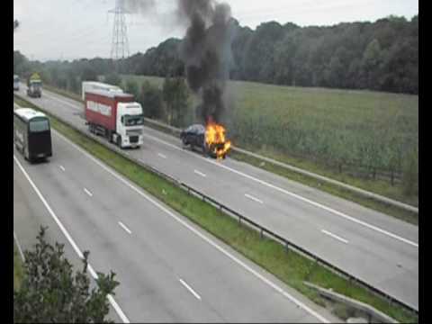 Van Fire - M56 Motorway Ellesmere Port, Cheshire