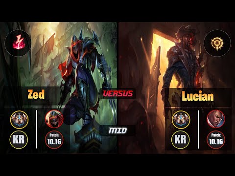 Challenger ZED [Electrocute] (Mid) VS  LUCIAN - Challenger KR Patch 10.16