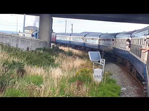GNR 4-4-0 compound No 85 Merlin heads the RPSI railtour North through Wicklow on 6-8-2018.