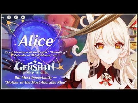 Klee's Mother Alice Human Form Introduction Cutscene Genshin Impact