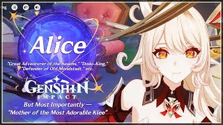 Klee's Mother Alice Human Form Introduction Cutscene Genshin Impact