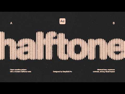This Scanline Halftone Effect Looks Insane (After Effects)