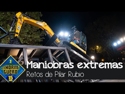 ¡Maniobras extremas! La gran tensión de Pilar Rubio subida a una excavadora - El Hormiguero