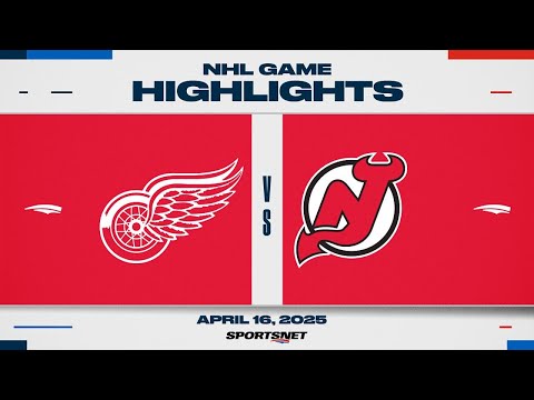 NHL Highlights | Red Wings vs. Devils - April 16, 2025