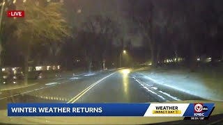 Winter weather causing icy conditions on roads in Kansas, Missouri