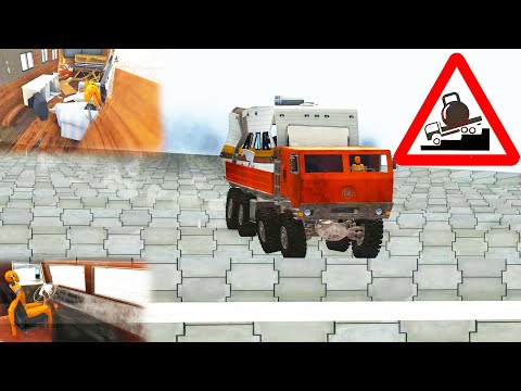 BeamNG.DRIVE  - Cars vs Endless stairs