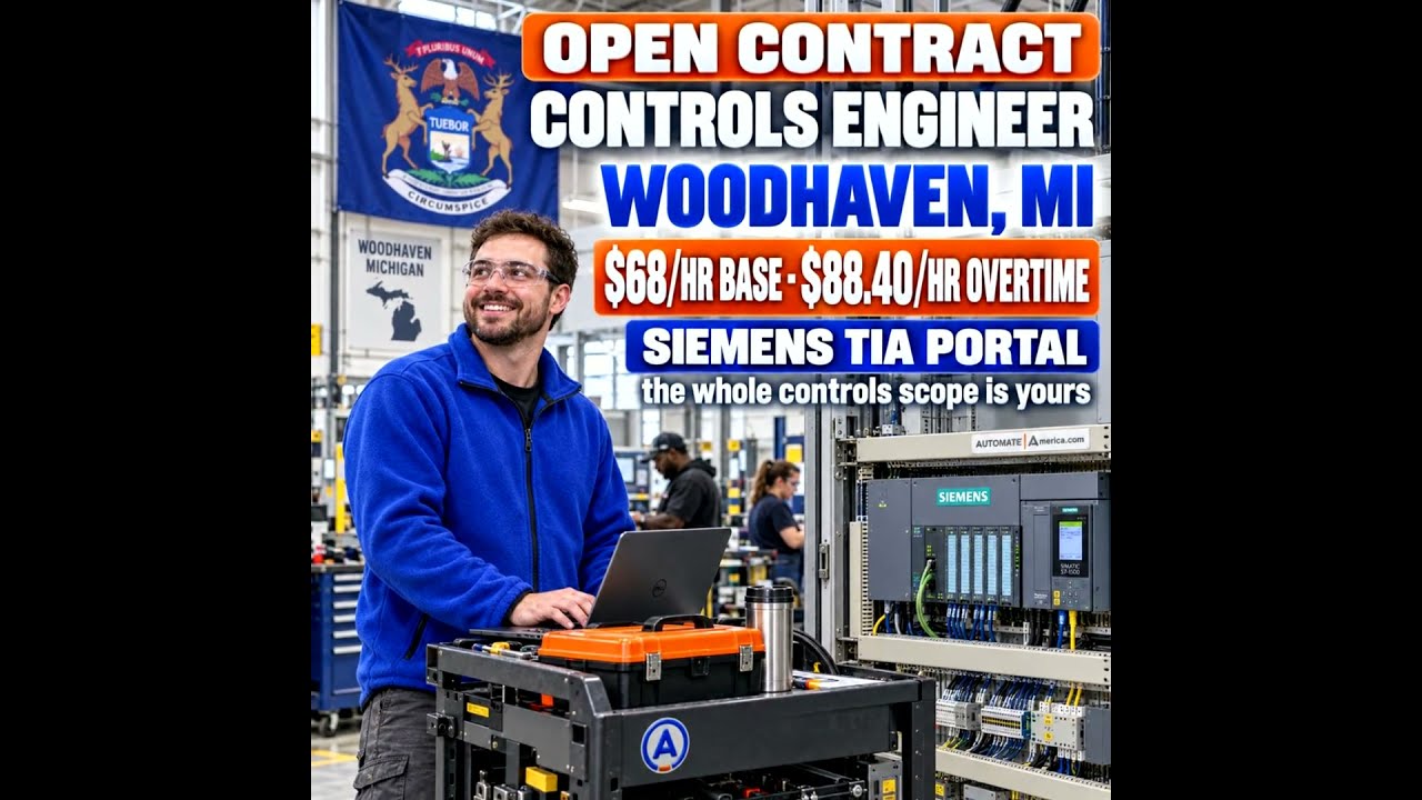 Watch the video for this contract: Controls Engineer - Woodhaven, MI