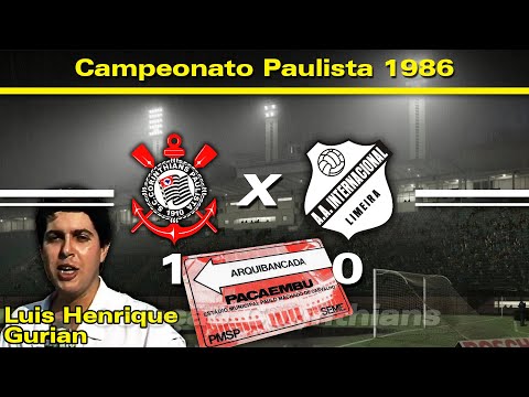 Corinthians 1 x 0 Inter de Limeira - 13 / 08 / 1986 - Paulista Championship