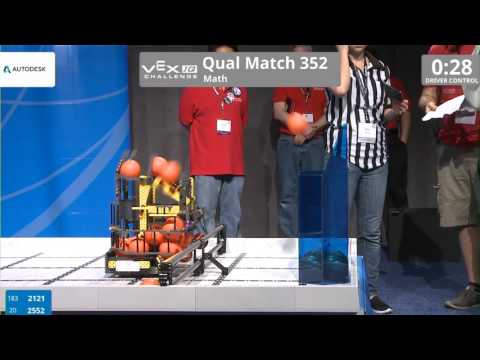 VEX Worlds 2016 - VEXIQ Middle School - Math - Qual 352 (2121 2552) 106