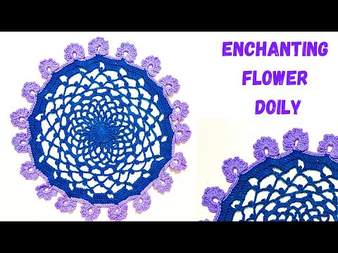 Enchanting Flower Edge Crochet Doily