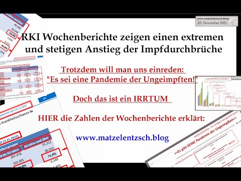 Erklärung der Zahlen in den RKI Wochenberichten 28. 11. 21