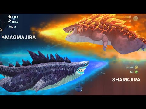 MAGMAJIRA VS SHARKJIRA (GAMEPLAY COMPARISON) - Hungry Shark Evolution
