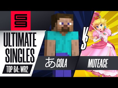 あcola (Steve) vs MuteAce (Peach) - Ultimate Singles Top 64: Winners Round 2 - Genesis 9