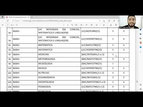ABRIU O EDITAL DO MOBA!!! Principais informações.