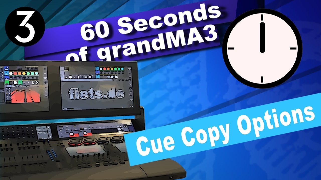 grandMA3 Cue Copy Options
