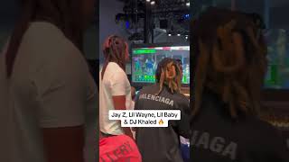 Jay-Z vibing to Lil Wayne&#39;s &#39;Hustler Musik&#39; song  with DJ Khaled, Lil Baby, DJ Clue and Lil Wayne
