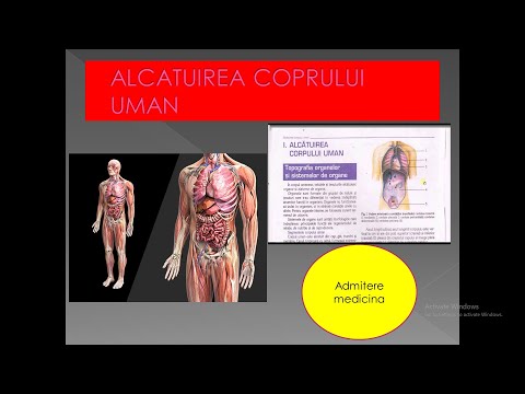 ADMITERE MEDICINA: ALCATUIREA CORPULUI UMAN