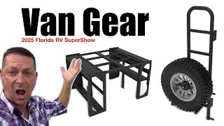 VAN ACCESSORIES SPARE TIRE, Ladder, Bike Rack, Ski Racks by Rover Vans @ 2025 Florida RV SuperShow
