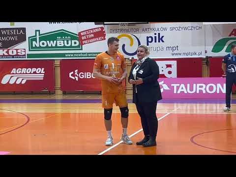 MVP meczu Krispol Września vs SMS PZPS Spała 3:1 24kolejka Tauron1.Liga