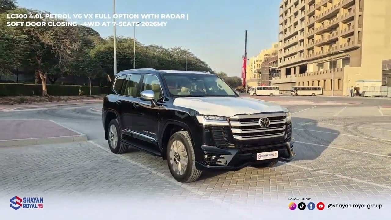 Toyota Land Cruiser LHD LC300 4.0L PETROL V6 VX FULL OPTION WITH RADAR | SOFT DOOR CLOSING - 4WD AT 7-SEATS 2026MY video