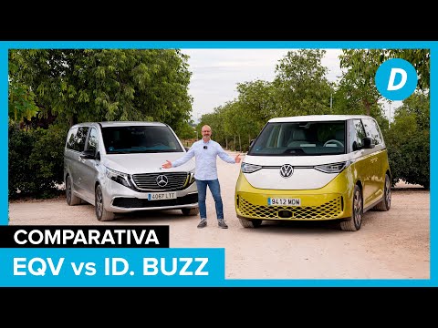 Comparativa Volkswagen ID.Buzz vs Mercedes EQV: ¿tiene sentido una furgoneta eléctrica de pasajeros?