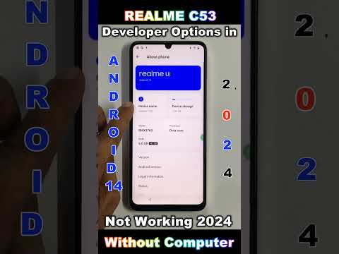 Realme C53 Android 14 Developer Settings 2024 🔥 Oem Unlocking Enable Developer Show 🔥 #smartphone