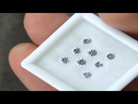 Natural White Sapphire heated 100 % 3 mm