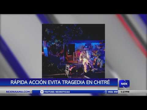 Rápida acción de la bomberos eita tragedia en Chitré, Herrera